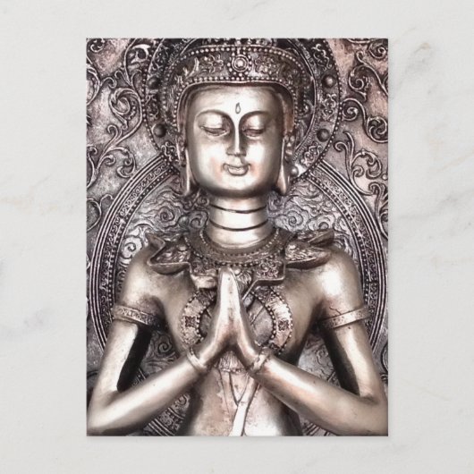 Carte Postale Bouddha argenté (Devant)