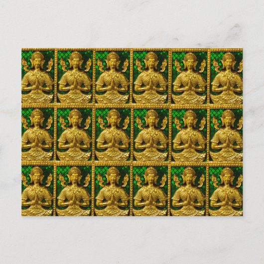 Carte Postale bouddha assis amical (Devant)