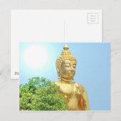 Carte Postale bouddha assis amical (Devant / Derrière)
