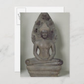 Carte Postale Bouddha assis dans la méditation sur la Naga, Angk (Devant / Derrière)