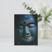 Carte Postale Bouddha Bleu Om Paix (Debout devant)