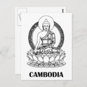 Carte Postale Bouddha Cambodge (Devant / Derrière)