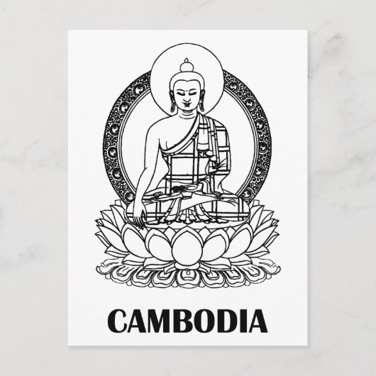 Carte Postale Bouddha Cambodge (Devant)