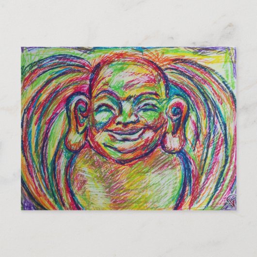 Carte Postale Bouddha coloré (Devant)