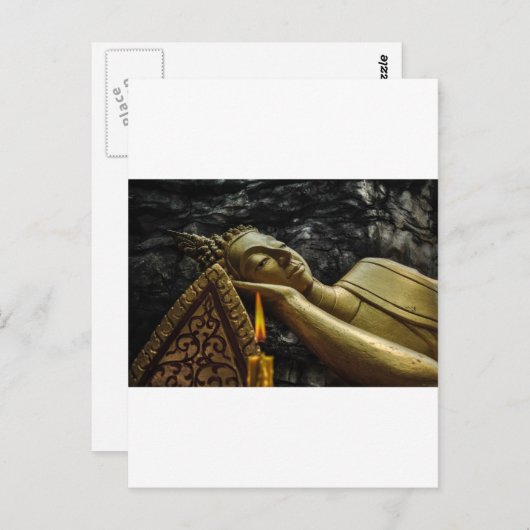Carte Postale Bouddha couché (Devant / Derrière)