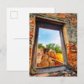 Carte Postale Bouddha couché, Ayutthaya (Devant / Derrière)
