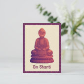 Carte Postale Bouddha couché de soleil Pixel Art (Debout devant)