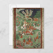 Carte Postale Bouddha coupant une touffe de cheveux (Devant / Derrière)