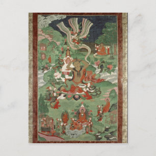 Carte Postale Bouddha coupant une touffe de cheveux