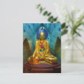 Carte Postale Bouddha dans une alcôve ornée (Debout devant)