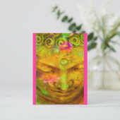 Carte Postale Bouddha de fleurs (Debout devant)