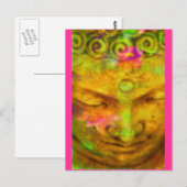 Carte Postale Bouddha de fleurs (Devant / Derrière)