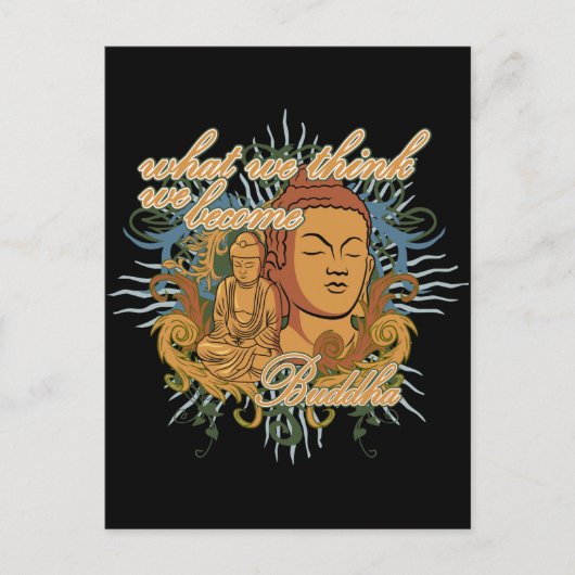 Carte Postale Bouddha Devient Citation (Devant)