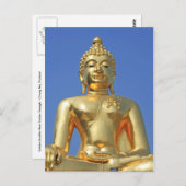 Carte Postale Bouddha D'Or Près Du Triangle D'Or Chiang Rai (Devant / Derrière)