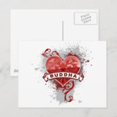 Carte Postale Bouddha du coeur (Devant / Derrière)