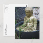Carte Postale Bouddha du jardin (Devant / Derrière)