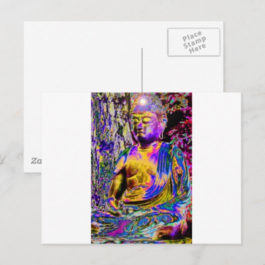 Carte Postale Bouddha éclairé (Devant / Derrière)