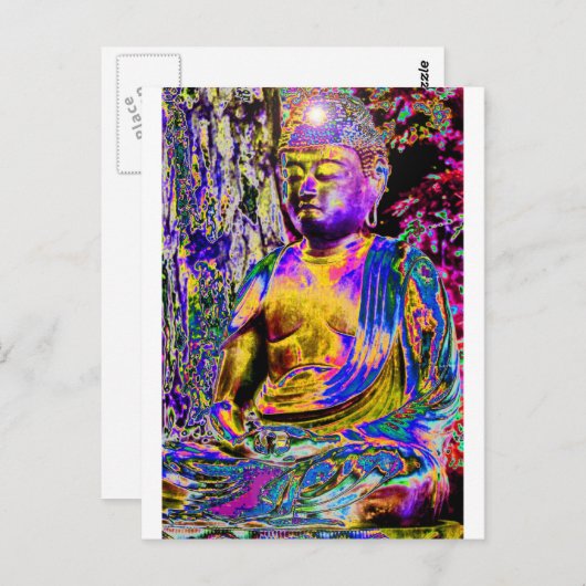 Carte Postale Bouddha éclairé (Devant / Derrière)