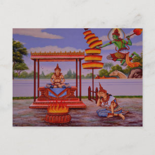 carte postale Bouddha éclairée