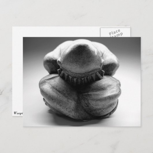 Carte Postale Bouddha en pleurs (Devant / Derrière)