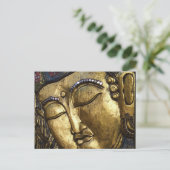 Carte Postale Bouddha endormi méditant priant les yeux fermés (Debout devant)