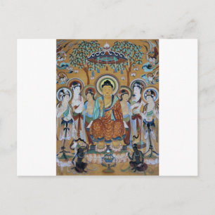 Carte Postale Bouddha et Bodhisattvas Dunhuang Mogao Caves Art