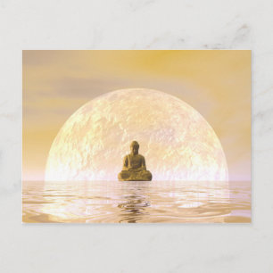 Carte Postale Bouddha et lune