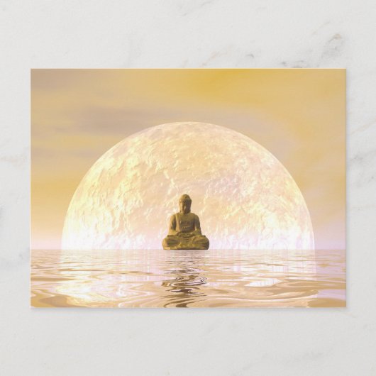 Carte Postale Bouddha et lune (Devant)