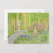 Carte postale Bouddha Garden (Devant / Derrière)