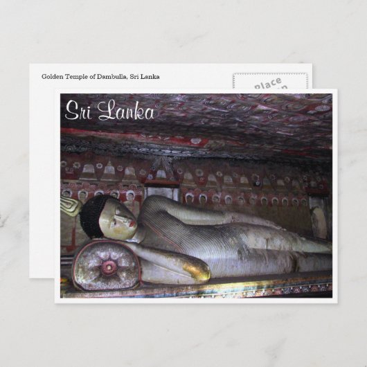 Carte Postale bouddha grotte dambulla (Devant / Derrière)