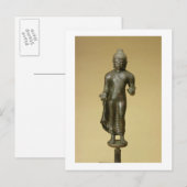 Carte Postale Bouddha, Gupta, Phopnar (bronze) (Devant / Derrière)