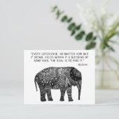 Carte Postale Bouddha Henné Sagesse Eléphant (Debout devant)