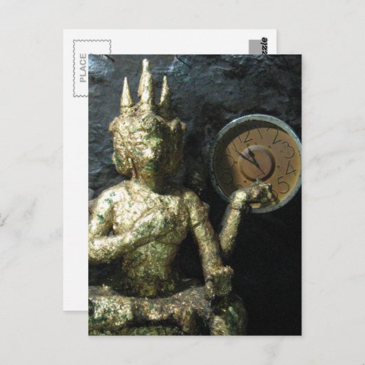 Carte Postale Bouddha Heure ... Thaïlande (Devant / Derrière)