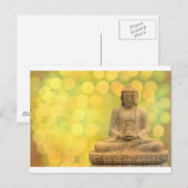 Carte Postale bouddha (jaune) (Devant / Derrière)