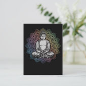 Carte Postale Bouddha Mandala Yoga Bouddhisme Spirituel (Debout devant)