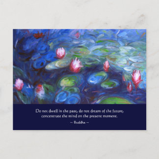 Carte Postale Bouddha : Ne pas habiter dans le passé