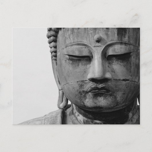 Carte Postale Bouddha noir et blanc (Devant)