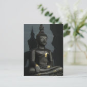 Carte Postale Bouddha noir ... Thaïlande (Debout devant)