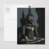 Carte Postale Bouddha noir ... Thaïlande (Devant / Derrière)