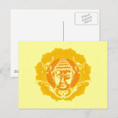 Carte Postale Bouddha orange et jaune (Devant / Derrière)