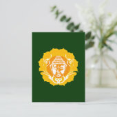 Carte Postale Bouddha orange et jaune (Debout devant)