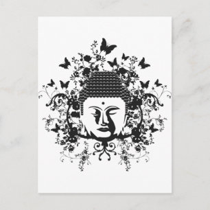 Carte Postale Bouddha papillon