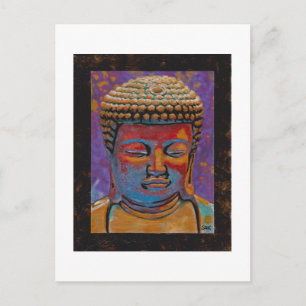 Carte Postale Bouddha Peint, Cadre