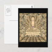 Carte Postale Bouddha personnalisé vintage (Devant / Derrière)