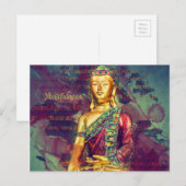 Carte Postale Bouddha pleine conscience (Devant / Derrière)