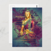 Carte Postale Bouddha pleine conscience (Devant / Derrière)