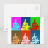 Carte Postale Bouddha Pop Art Style (Devant / Derrière)