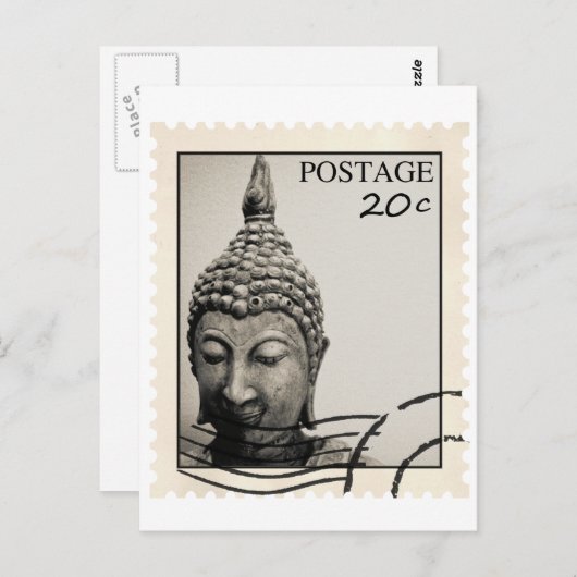 Carte Postale Bouddha Postage Design (Devant / Derrière)