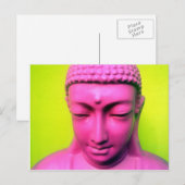 Carte Postale bouddha rose (Devant / Derrière)