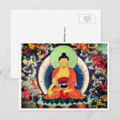 Carte Postale Bouddha Shakyamuni peinture, Himalaya, Népal (Devant / Derrière)